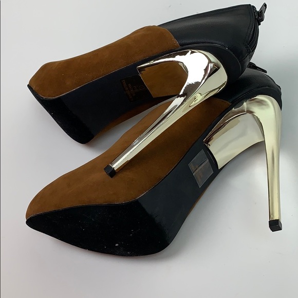 C. Label Shoes - New C label gold heel faux suede sexy shoe boots